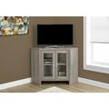 Magneticismmagnetismo 30 in. Dark Taupe Particle Board, Hollow Core & MDF TV Stand with Glass Doors MA3097472